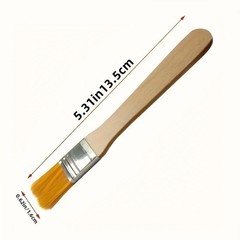 10Pcs Wooden Handle Nylon Bristle Paint Brush for Oil Painting, Dusting and Clea