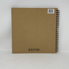 Enviro Artway Co UK Spiral Bound Black Card Stock Lg 11” X 11” Sketchbk 35 pp
