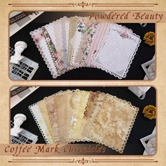 Vintage Scrapbook Paper 60 Sheets Lace Edge Assorted for DIY Journal Album Craft