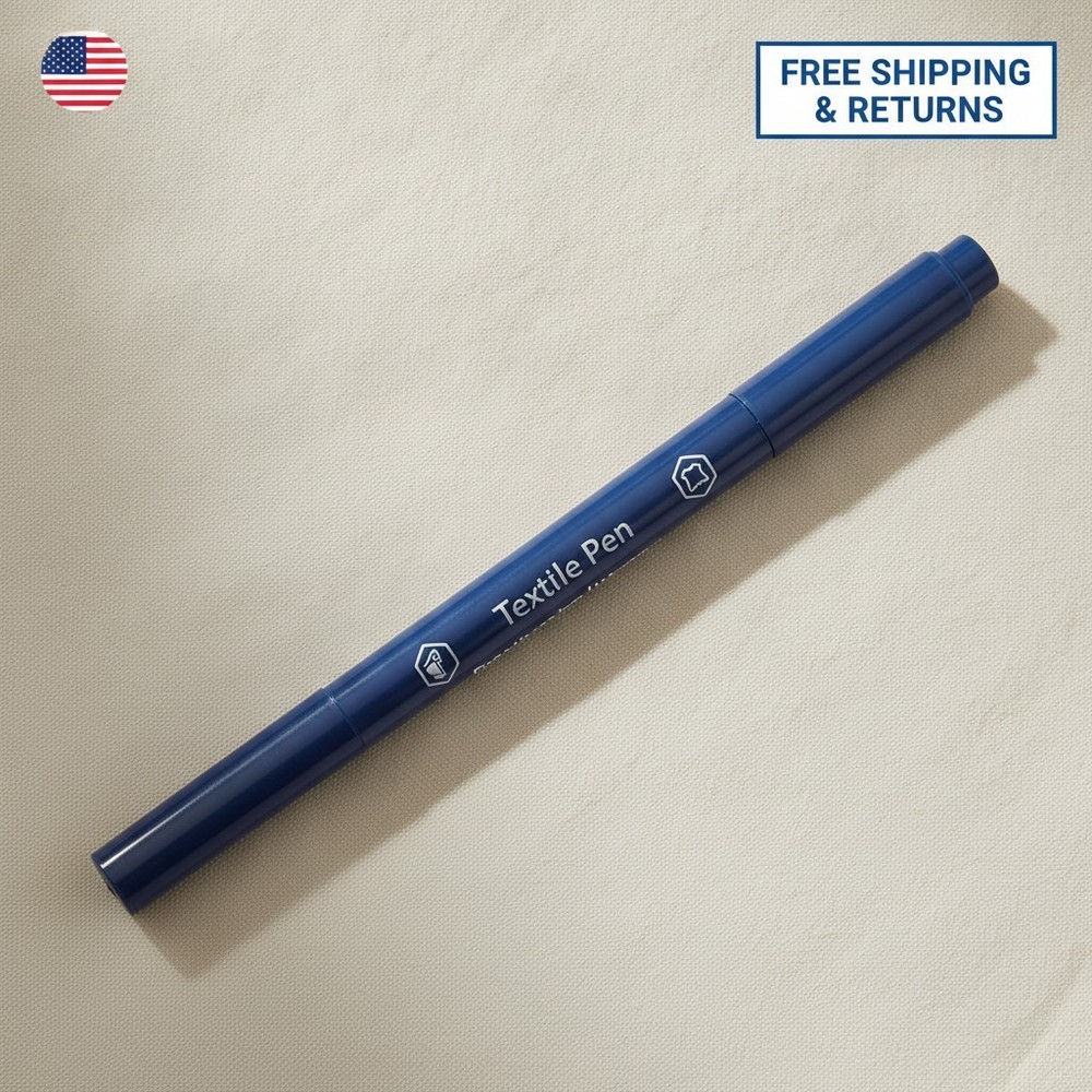 Marvy Fine Point Fabric Marker in Navy – Ideal for Detailed Art & Crafts
