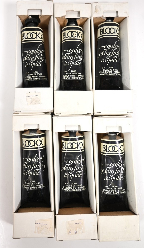 NEW NIB LOT 6 BLOCKX OILS BLANC DE TITANE OIL PAINT Titanium White 60ml each