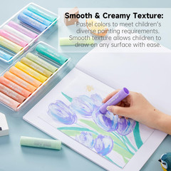 Tempera Paint Sticks, 20 Pastel Colors, Solid Tempera Paint for Kids, Super Quic