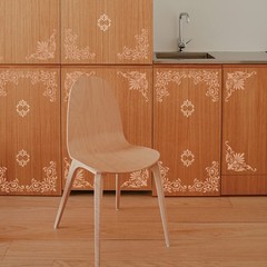 INFUNLY 4PCS Corner Stencils for Painting Vintage Flower