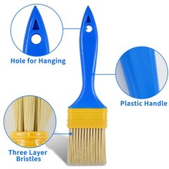 DTDNZKN 3 Pack Paint Brushes – Ideal for 1 inch, 2 inches, 3 Blue
