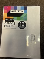 Artistik 9”x12” Canvas Panels 12 Pack