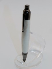 Chrome finish 5.6mm Sketch Pencil. Hand made with Genuine Deer Antler. #148