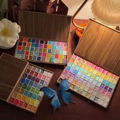 Glitter Watercolor Paints Set, 120 Colors Watercolor Paint, Wooden box, for