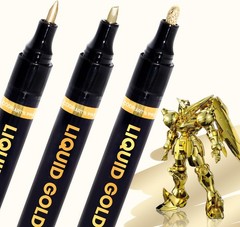 3PK Permanent Mirror Chrome Gold Markers – Metallic Gold Paint (0.7mm, 1mm, 3m