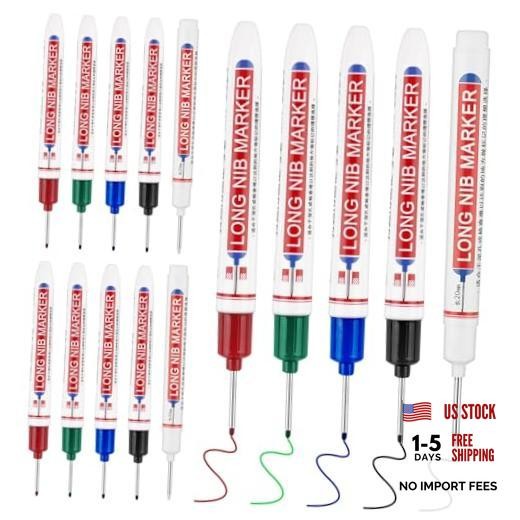 15 Pcs Long Nib Marker, 20 mm Long Head Deep Hole Marker Pens, Fine Colorful