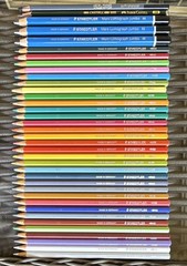 Lot Art Pencils Staedtler Ergosoft Colored Mars Lumograph Jumbo Faber Castell