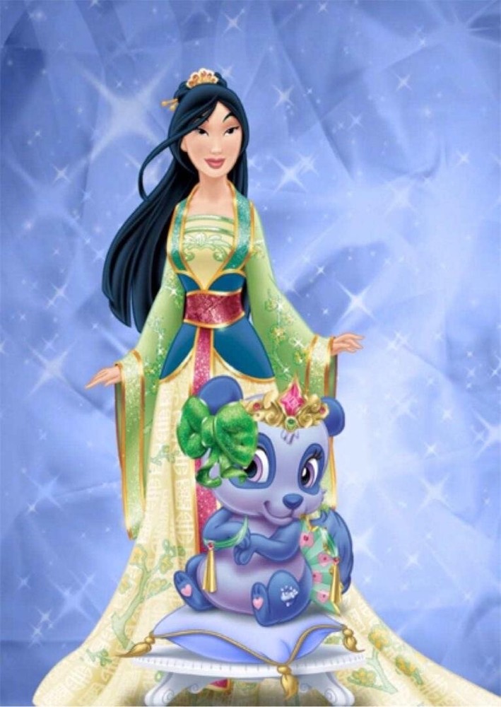 Princess Mulan & Royal Pet DIY Full Round Drill 30x40cm Diamond Painting