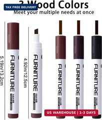 BOPOVA Furniture Markers Touch Up, Scratch Repair Kit, 3 Color Wood Markers for