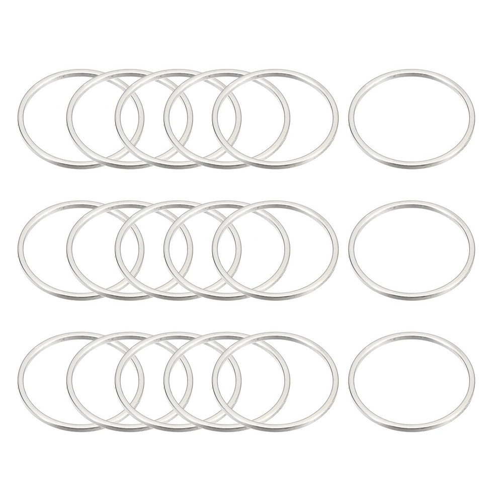Round Earring Beading Hoop Rings Circle Link Ring 14mm/ 0.55″ Silver Tone,100pcs