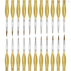 Premium Paint Brushes Set of 10 Miniature Extra Fine Detail Model Craft Nail Art