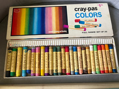 Vintage NIJI Oil Pastel 24 Colours Made in Japan and Cray-Pas Colors 25 Set