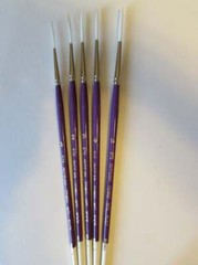 Set of 5 pcs Tobgi Artist Synthetic Sable Liner-Rigger Brush #1-2-3-4-5