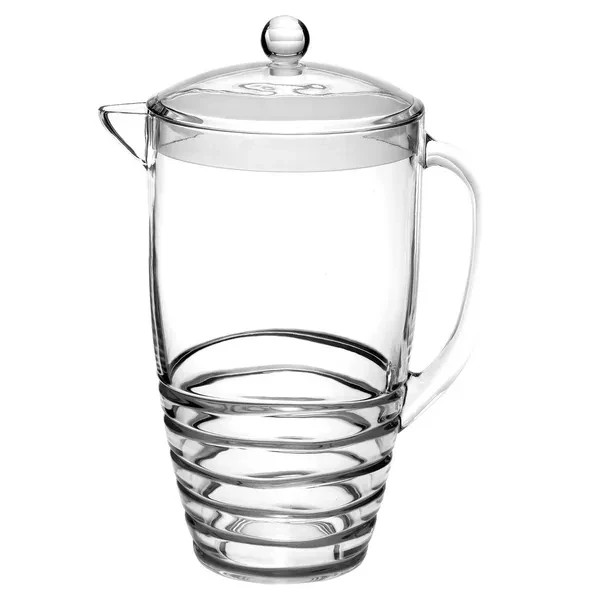 2.5 Quarts Water Pitcher with Lid, Swirl Unbreakable Plastic Pitcher, Drink Pitc