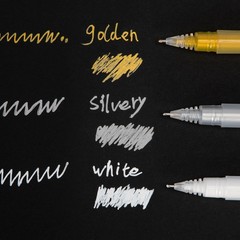 SMOOTHERPRO White Gel Pens, 3 Pcs 1.0 mm Bold 1 Count (Pack of 3),