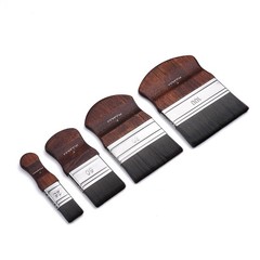 Wide Flat Paddle Paint Brush Set Short Handle Acrylic Fits 1/2/3/4 Inch 4 PCS