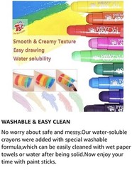 Paint Sticks 24 Colors Neon, Pastel & Metallic, Washable Paint, Non-Toxic NEW