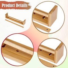 Wooden Easel Paper Roll Holder Painting Rack for Kitchen Dining Room Grocery