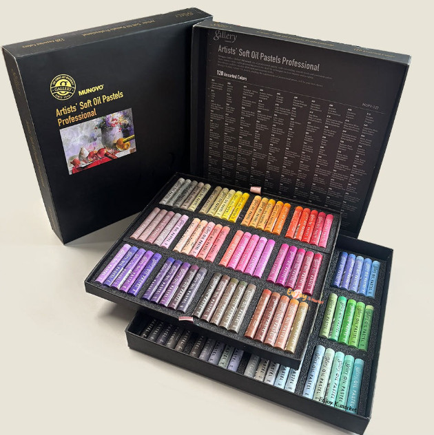 Mungyo Gallery Artists Soft Oil Pastels MOPV-120P 120 Colors Professional Set