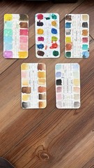 Watercolor Set w/ Canson Paper Pad, 2-Tray Pan Palette, Brushes, Ink, Nibs