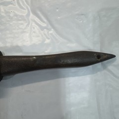 Antique “Hanlon and Goodman” paint brush Wood Handle, Horse Hair Round