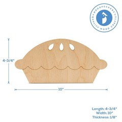 Pumpkin Pie Wood Cutout 10″, DIY Thanksgiving Decor/Fall Craft| Woodpeckers
