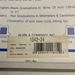 Alvin Truflex 24″ Flexible Curve No. 1043 Graduated drafting White Tape Measure