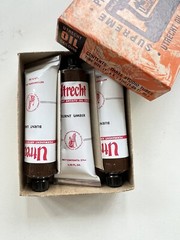 Utrecht Burnt Umber Oil Paint. 3 Tubes. 37cc. NOS. VINTAGE.