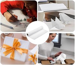White Paper Roll for Kids Easel, Painting Paper,Drafting Paper, 15″×591″