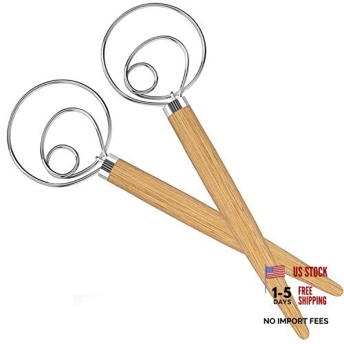 Acerich 2 Pack Danish Dough Whisk 13.5″ Stainless Steel Dutch – Dutch
