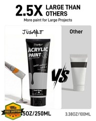 JusArt Gray Acrylic Paint 8.45oz