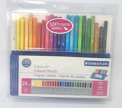 Staedtler Ergosoft Colored Pencils Set of 23 Colors in Stand-up Easel Case