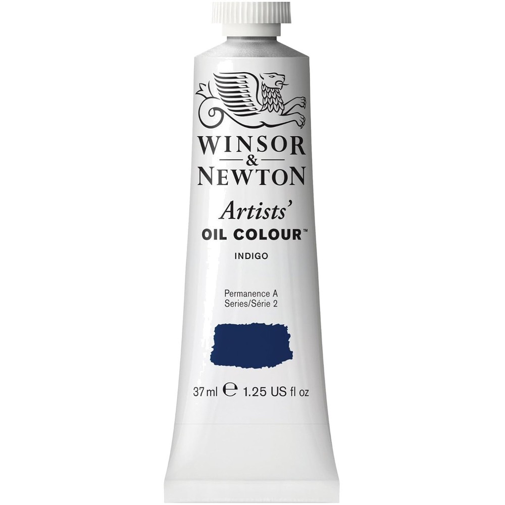 Versatile Indigo Oil Color for Canvas, Paper, Wood – 37ml Tube, Matte Finish