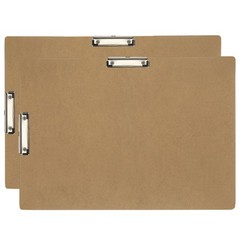 24.8″ x 17.7″ Horizontal Clipboard, 2 Pcs Landscape Layout Hardboard,Brown