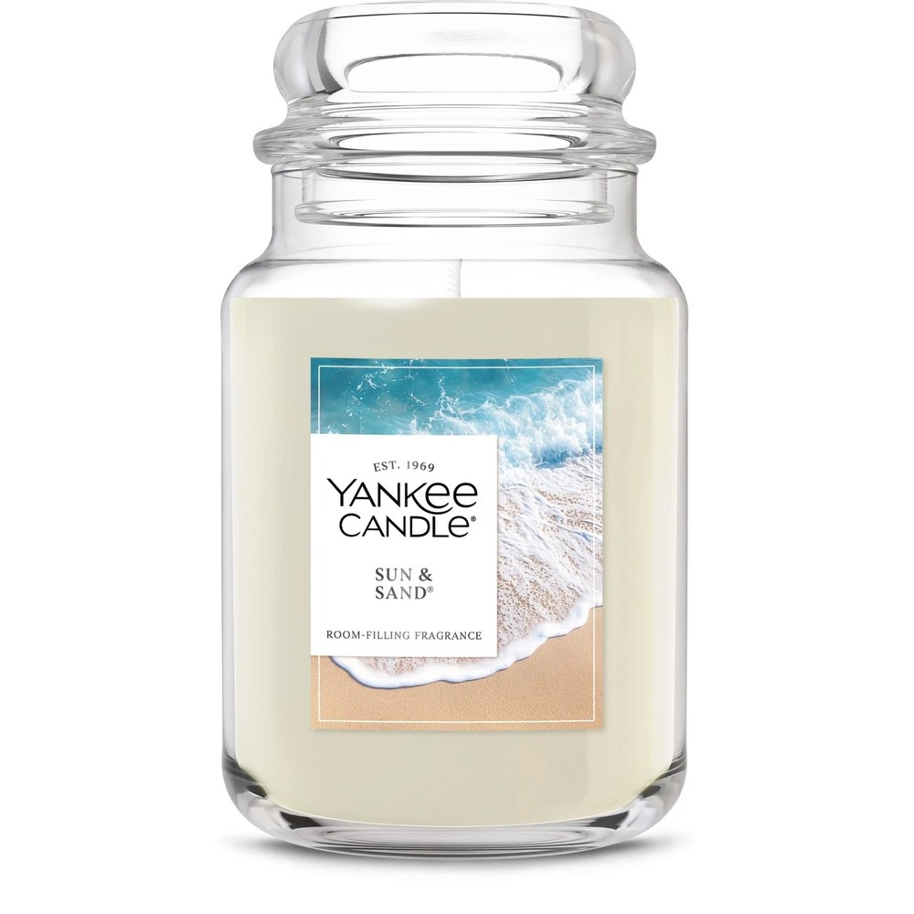 Yankee Candle Sun & Sand Scented Candle, 22oz Large Jar 22 oz, &