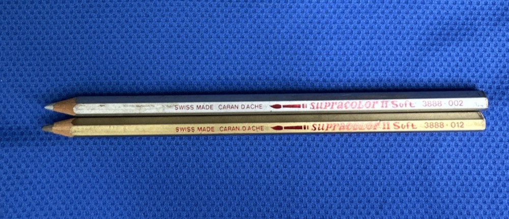 Caran D’ache Supracolor II Soft 3888 Swiss 3888 012 Gold 002 Silver Vintage