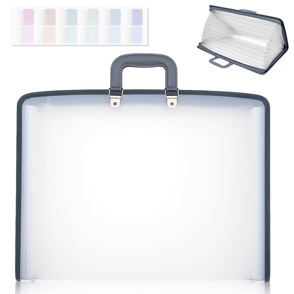 1 Pack 11 x 17 Art Portfolios, Expanding File Organizer with 13 Pocket for Ar…
