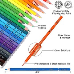 72-Color Colored Pencils Set with 1 count (Pack of 72) 1-Butterfly (Basic)