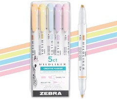 Mildliner Dual-Tip Highlighter Set, Broad and Fine Point Tips, No Bleed, Idea…