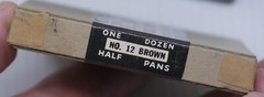 VINTAGE UNOPENED BOX OF 12 PRANG HALF PAN WATERCOLOR PAINTS, PICK COLOR!