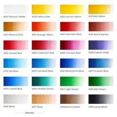 Oil Paint Set – 24 Multicolor Tubes (0.4 Fluid Ounces Each), Vibrant Oil-Base…