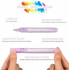 Permanent Acrylic Paint Marker Pens for Stone, Ceramic, Glass, Wood, and Fabric