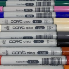 Copic Classic & Ciao Alcohol Markers Lot of 37 Dual Tip Assorted Colors Art Pen