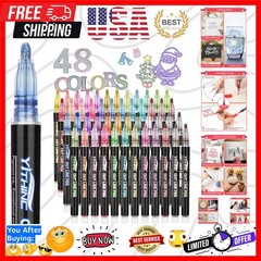 Outline Markers, 48 Metallic Shimmer Glitter Gel Pens, Tween Teen Girl Gifts …