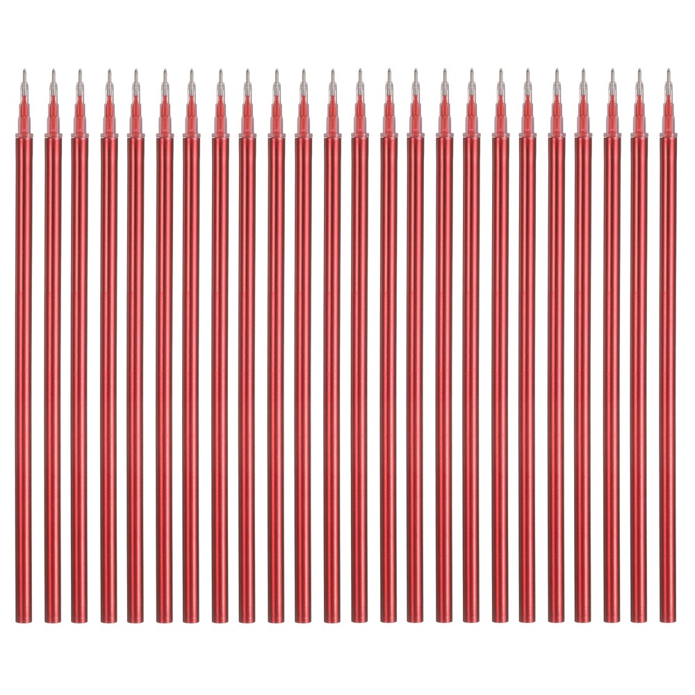 24Pack 0.5mm Gel Pen Refills for Coloring, Medium Point Pens Refills, Red
