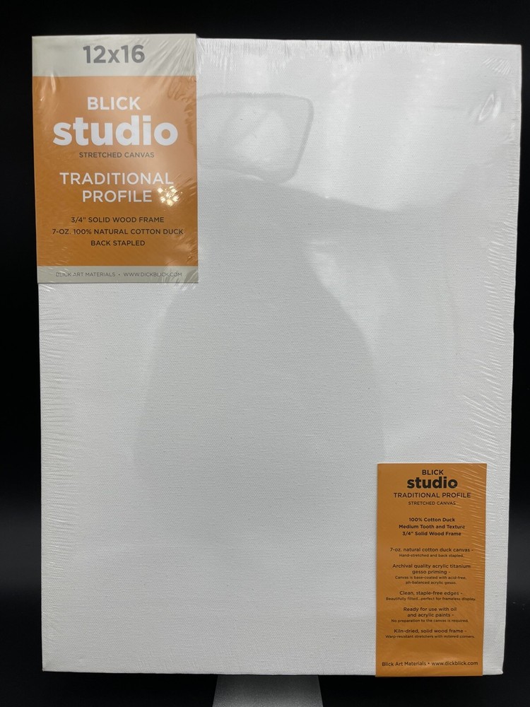 Blick Studio Stretched Cotton Canvas 12″ x 16″, 3/4″ Solid Wood Frame