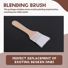 7 Pcs Mop Brush for Acrylic Painting Gilding Brush Versatile Mop Brushes3550